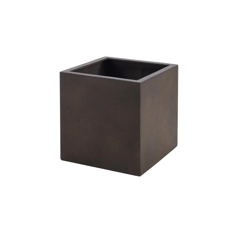 Professionele kwaliteit | Pot Grigio cube rusty iron