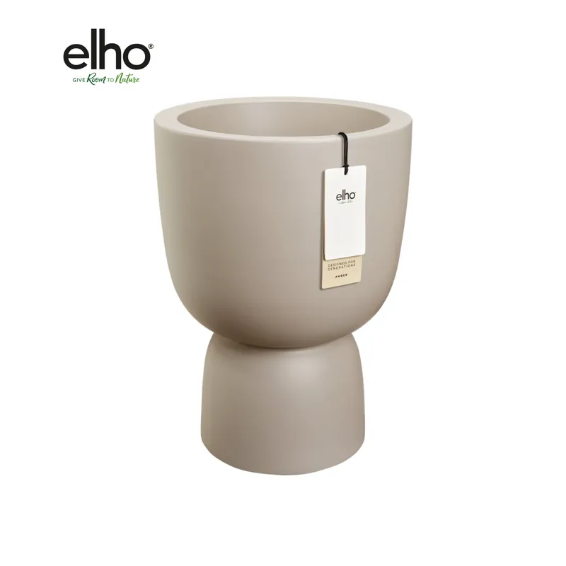 Zeer goed beoordeeld | Pot Elho Amber Coupe Round Beige