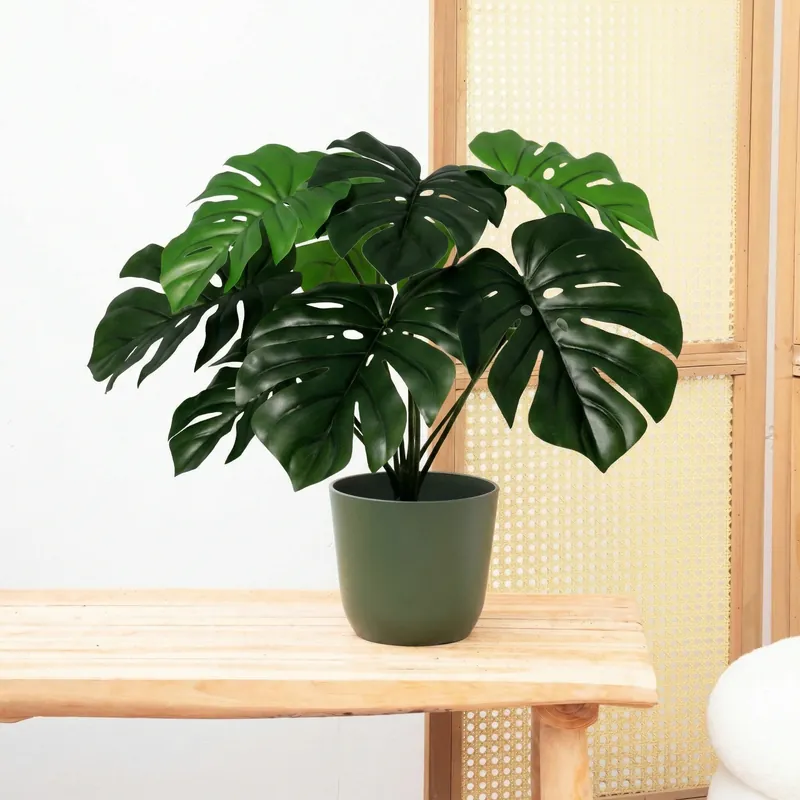Tijdelijk aanbod | Kunst Monstera Deliciosa - 45cm
