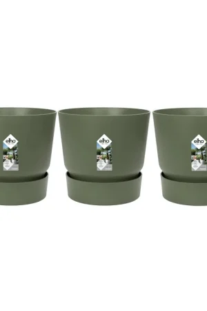 3x Pot elho Greenville groen D30xH28 - Aanrader