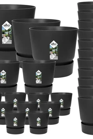 25x Pot elho Greenville zwart (9x D14x13, 2x D24xH23, 11x D30xH28, 2x D39xH37, 1x D47xH44) | Populair