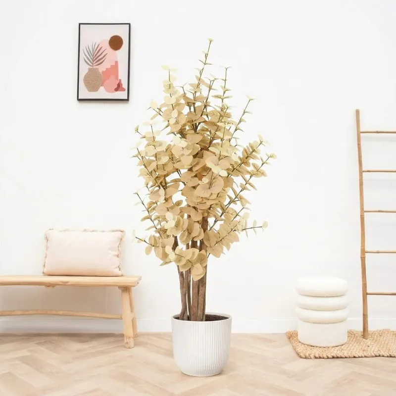 Hoog gewaardeerd | Kunst Eucalyptus yellow - 125cm