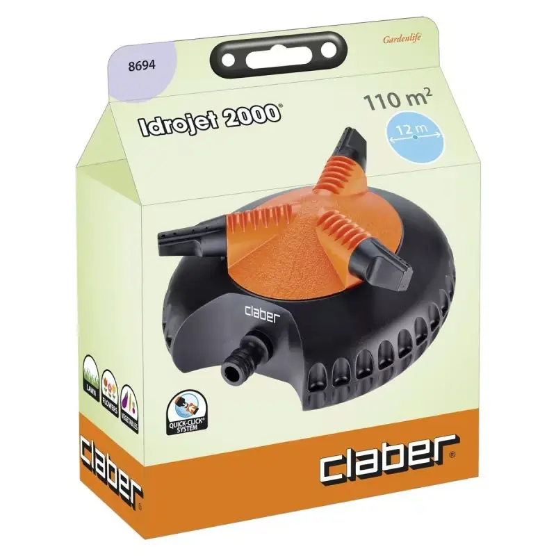 Claber hydrojet roterende sprinkler 2000 kabeljauw. 8694 | Nieuw product