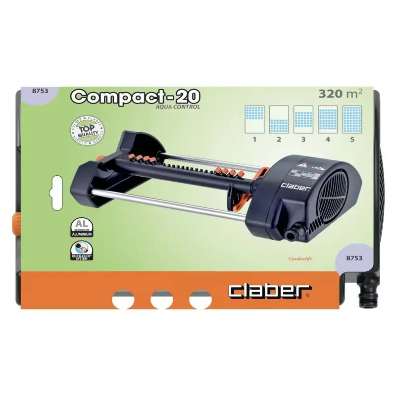 Topprijs - Claber oscillerende sproeier 20 gaats kabeljauw. 8753