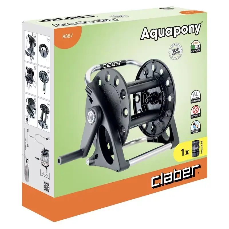 Claber aquapony afneembare muurslanghaspel kabeljauw. 8887 - Shop nu