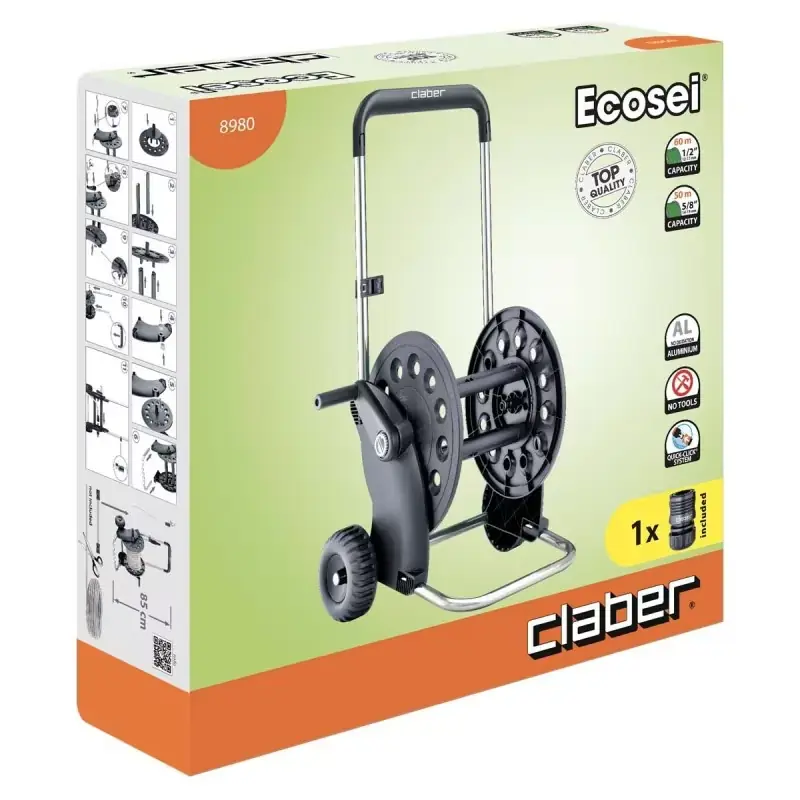 Claber ecosei slanghaspel trolley kabeljauw. 8980 | Populair bij klanten