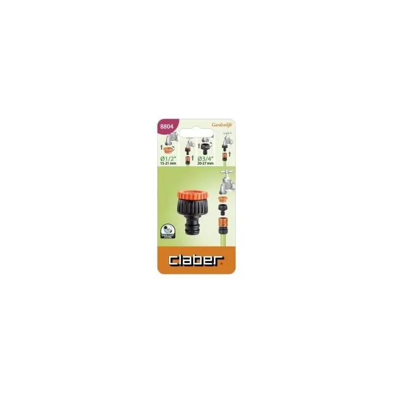 Claber meerdraads kraanmof 3/4 - 1/2 kabeljauw. 8804 - Nieuw binnengekomen
