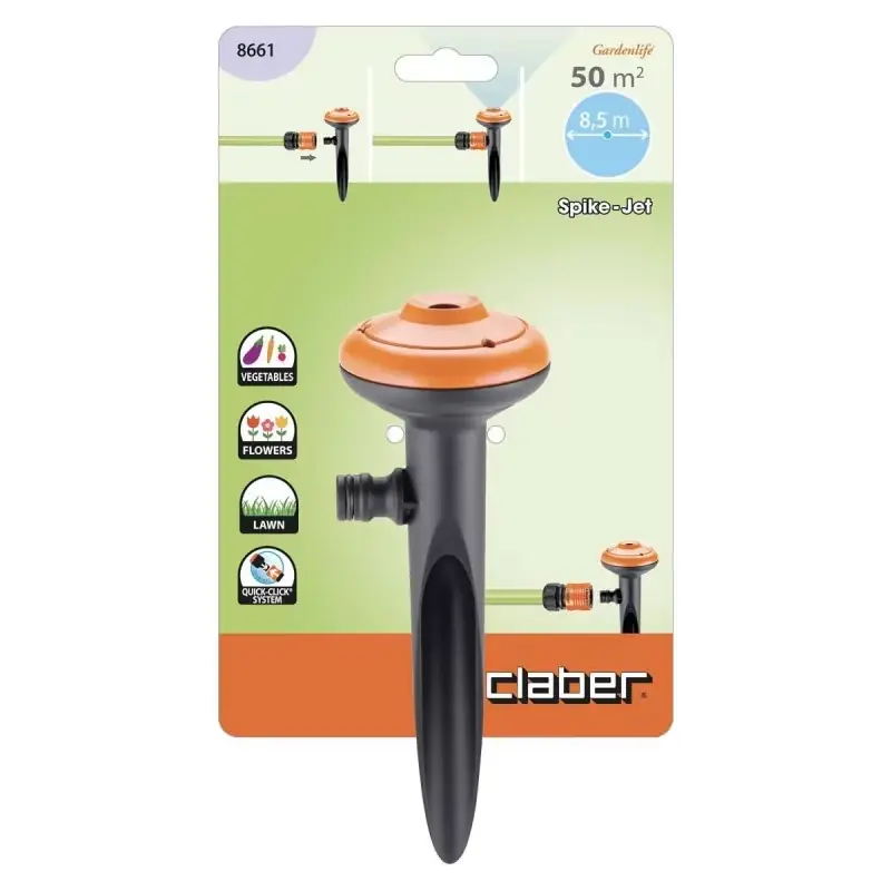 Claber statische sprinkler met spikejettip kabeljauw. 8661 - Lage prijs