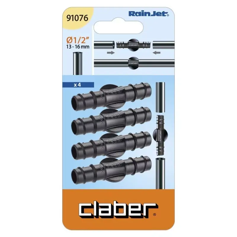 Bestel vandaag - Claber 1/2 verlengstuk blister van 4 stuks kabeljauw. 91076