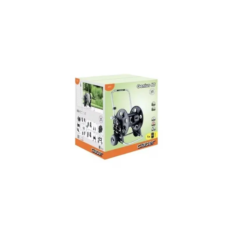 Direct bestellen | Claber Genius 60 slanghaspelwagen kabeljauw. 8862