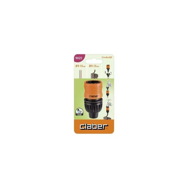 Claber automatische fitting voor 9-13 mm pijp kabeljauw. 9025 - Premium