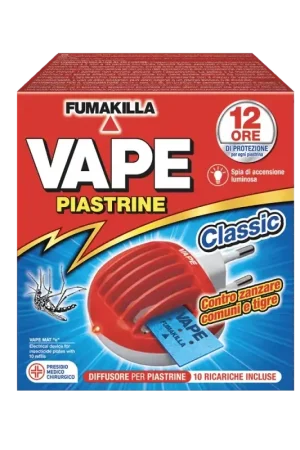 Bestel vandaag | Diffuserplug voor e-sigaretten met 10 klassieke plaatjes ter bescherming tegen gewone muggen en tijgermuggen.