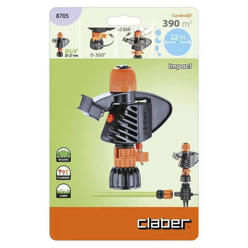 Mis het niet - Claber impact sprinklerkop kabeljauw. 8705