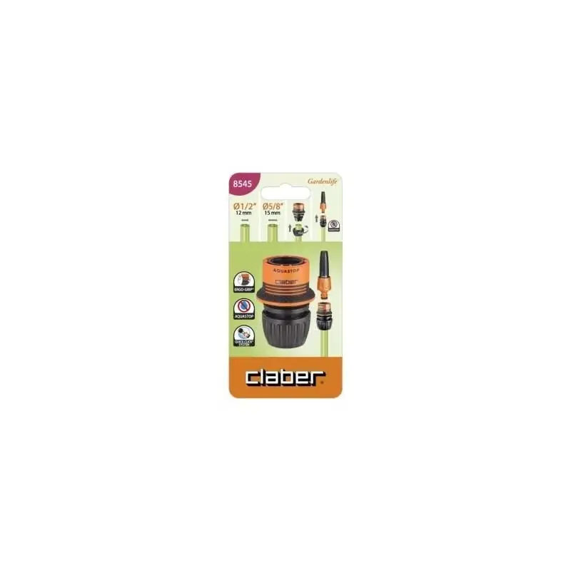Premiumkwaliteit - Claber automatische ergogrip fitting voor 1/2 - 5/8 pijpen cod. 8545