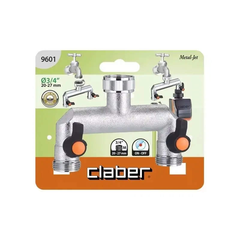 Claber 2-weg 3/4 M draadbus in messing kabeljauw. 9601 | Direct bestellen