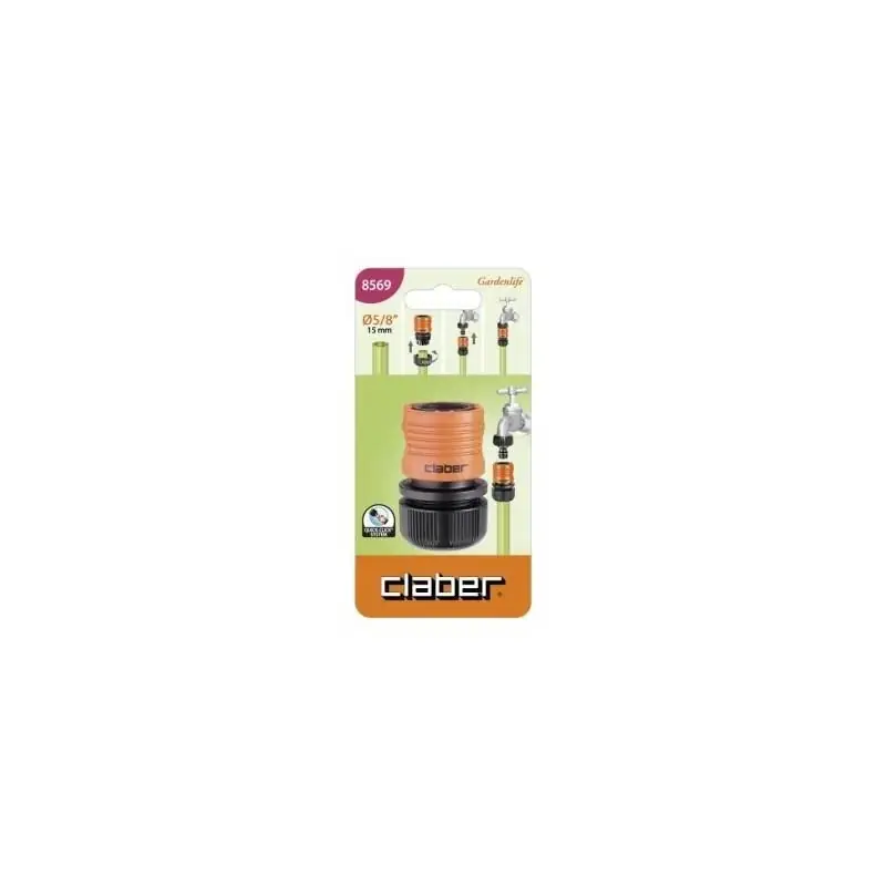 Voordeelprijs - Claber automatische fitting voor 5/8 pijpen kabeljauw. 8569