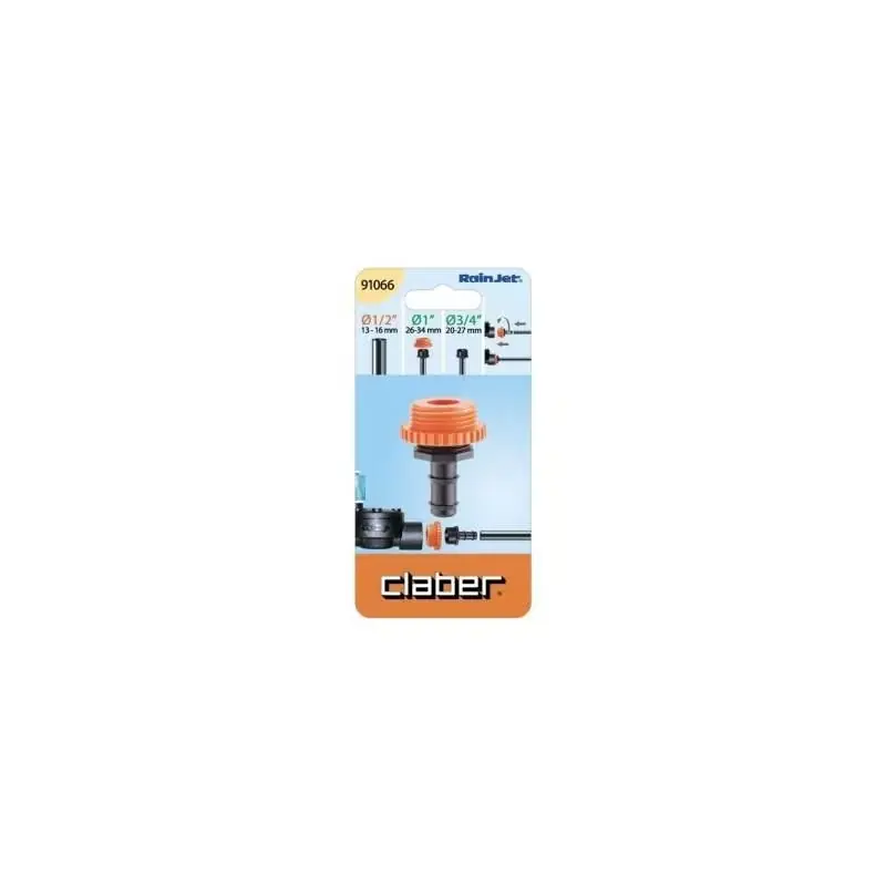 Actie loopt bijna af - Claber schroefdraadfitting 3/4 - 1 voor 1/2 pijp kabeljauw. 91066