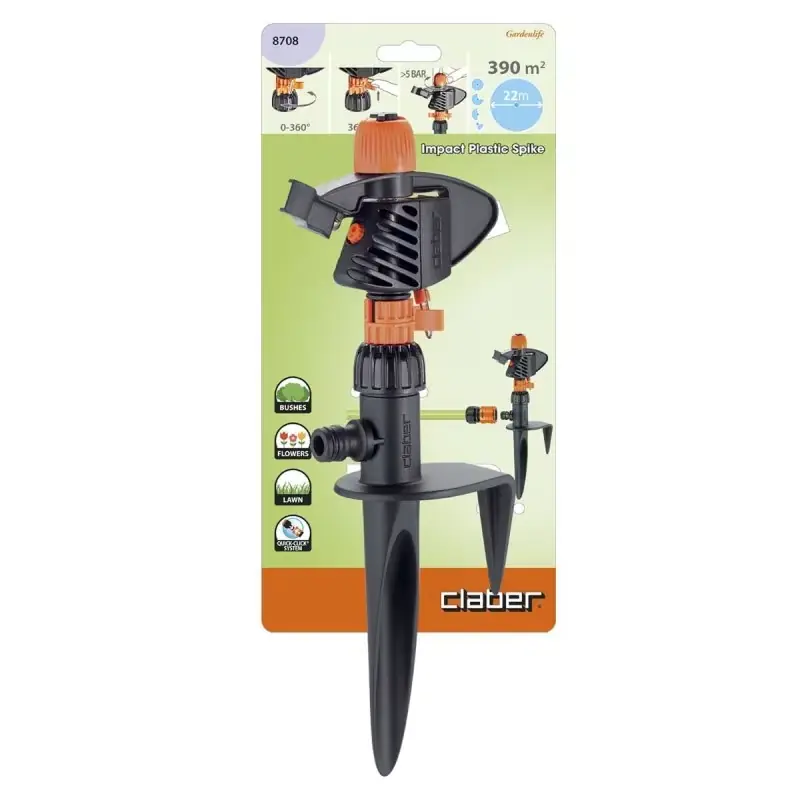Nieuw product - Claber schommelsproeier impact plastic kabeljauw. 8708