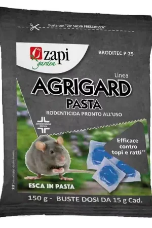 Nieuw product | ZAPI rodenticide aas AGRIGARD PASTA 150g zak kabeljauw. 104930