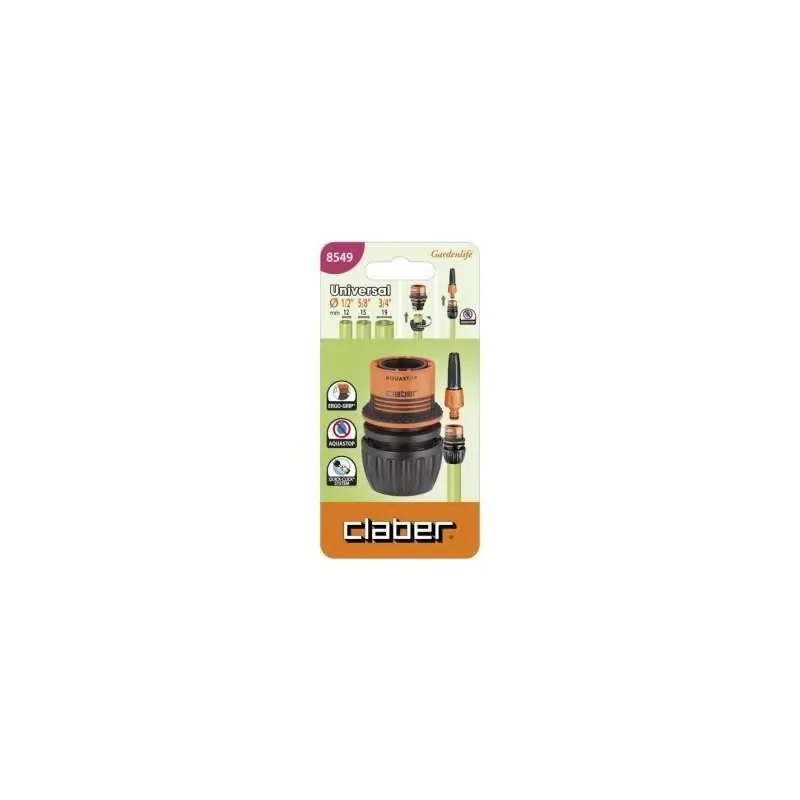 Claber automatische ergogrip fitting voor 1/2-5/8-3/4 pijpen kabeljauw. 8549 - Scherpe prijs