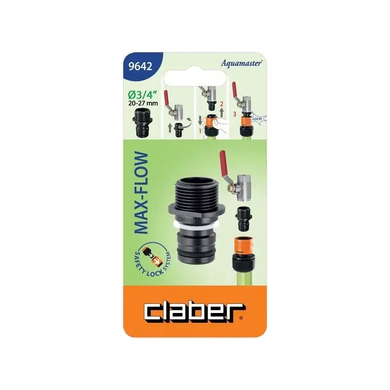 Claber 3/4 buitendraadadapter kabeljauw. 9642 | Nieuw in het assortiment