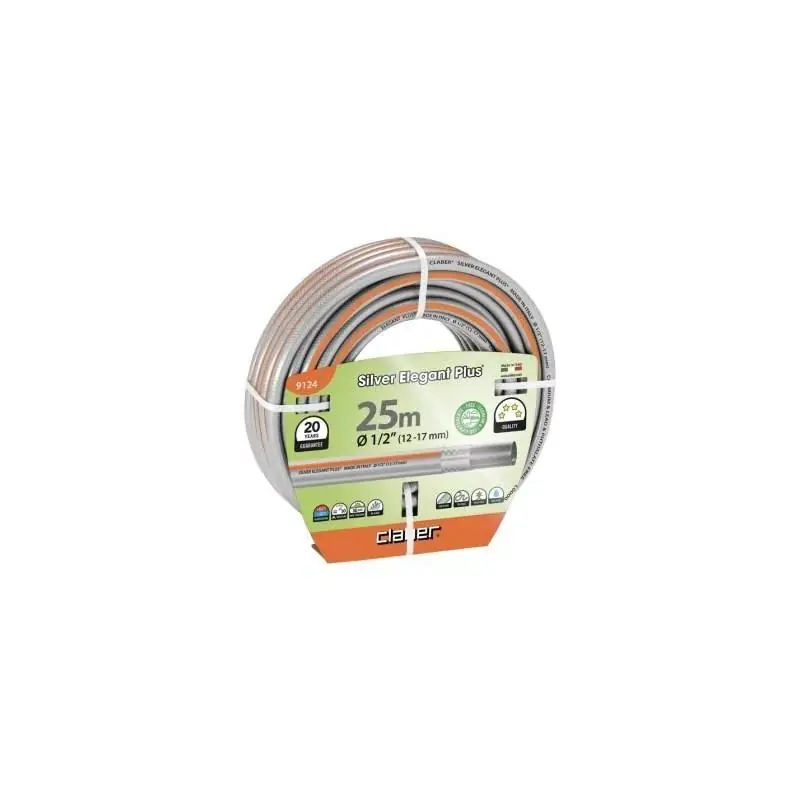 Claber zilver elegant plus 1/2 mesh slang 25 m kabeljauw. 9124 - Net binnen