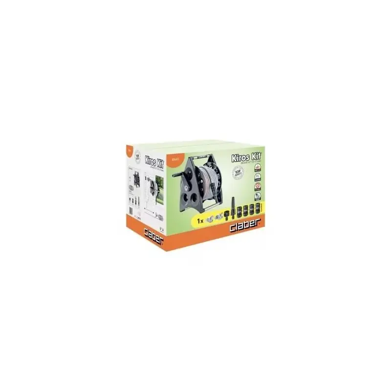 Claber wandgemonteerde of transporteerbare slanghaspel kiros kit cod. 8945 | Nieuw in de shop
