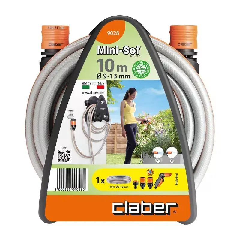 Koopje - Claber slanghouder met mini-accessoires - gereedschapsset cod. 9028