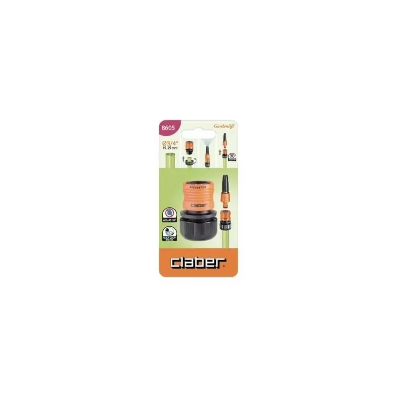 Voordelig - Claber automatische fitting met aquastop voor 3/4 pijpen kabeljauw. 8605