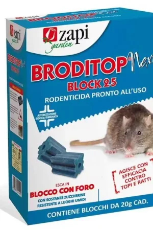 ZAPI Rodenticide BRODITOP NEXT BLOCK 25 doos 300g kabeljauw. 103964 | Premium