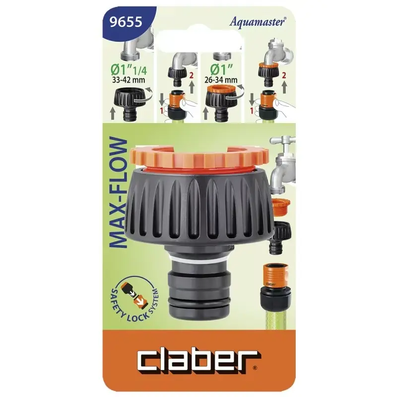 Direct bestellen | Claber 1-1/4 meerdraads dopsleutel met 1 reductiekabeljauw. 9655