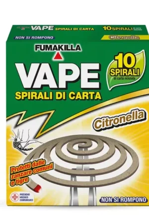 Muggenwerende vape coils van gerecycled papier, 10 stuks citronella | Extra voordeel
