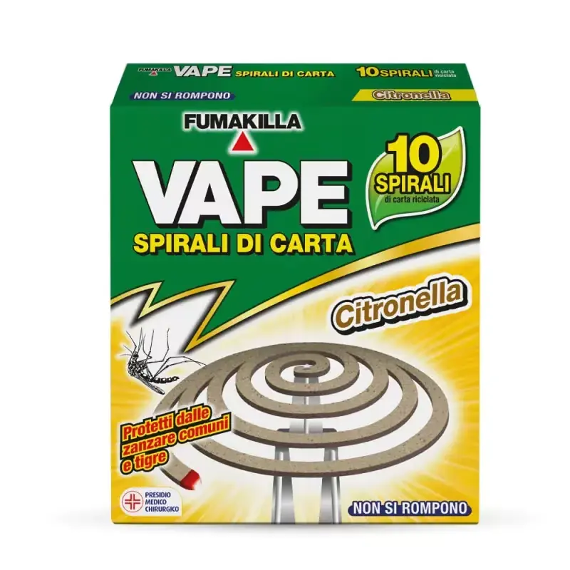 Muggenwerende vape coils van gerecycled papier, 10 stuks citronella | Extra voordeel