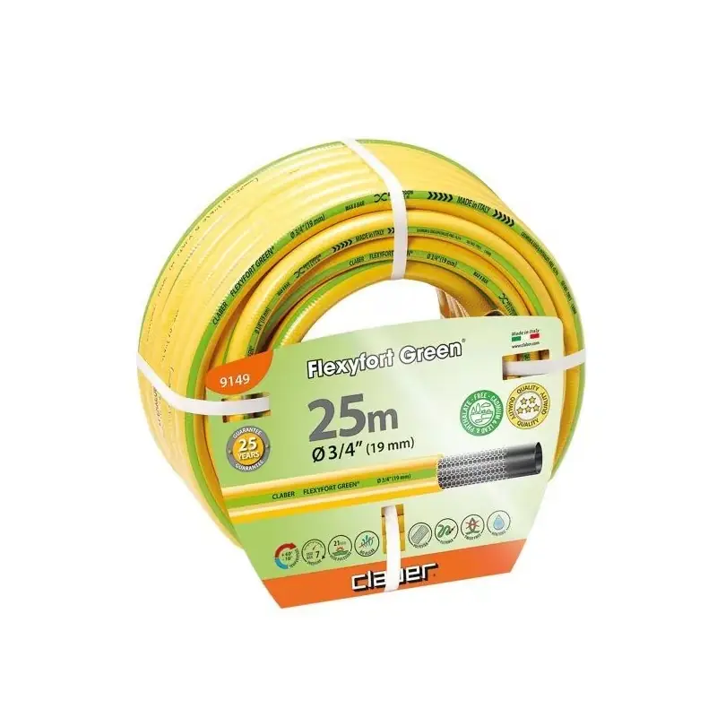 Claber anti-twistslang 25 meter flexyfort groen 3/4 kabeljauw. 9149 - Uitverkoop