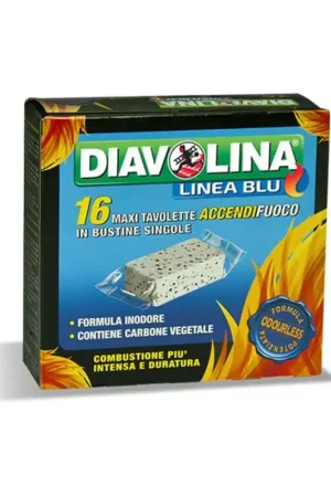 Populair bij klanten | Diavolina bruinkool aanmaakblokje 16 maxi tabletten