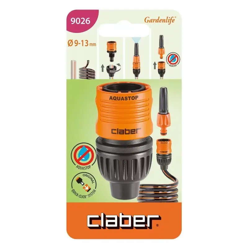 Claber automatische aquastop fitting voor 9-13 mm leiding kabeljauw. 9026 - Erg populair