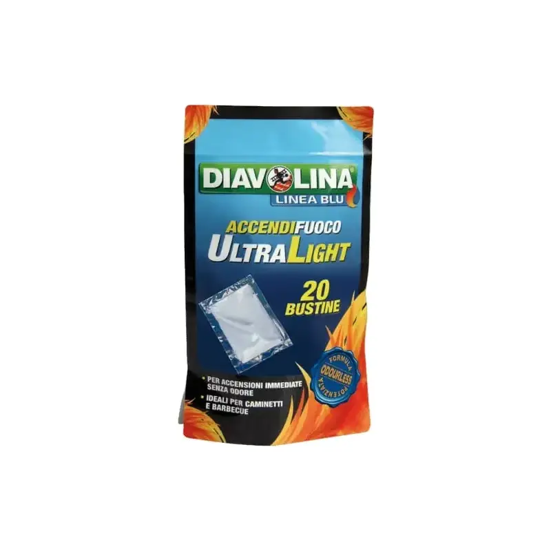 Diavolina UltraLight geurloze aanmaakblokjes 20 zakjes - Net toegevoegd