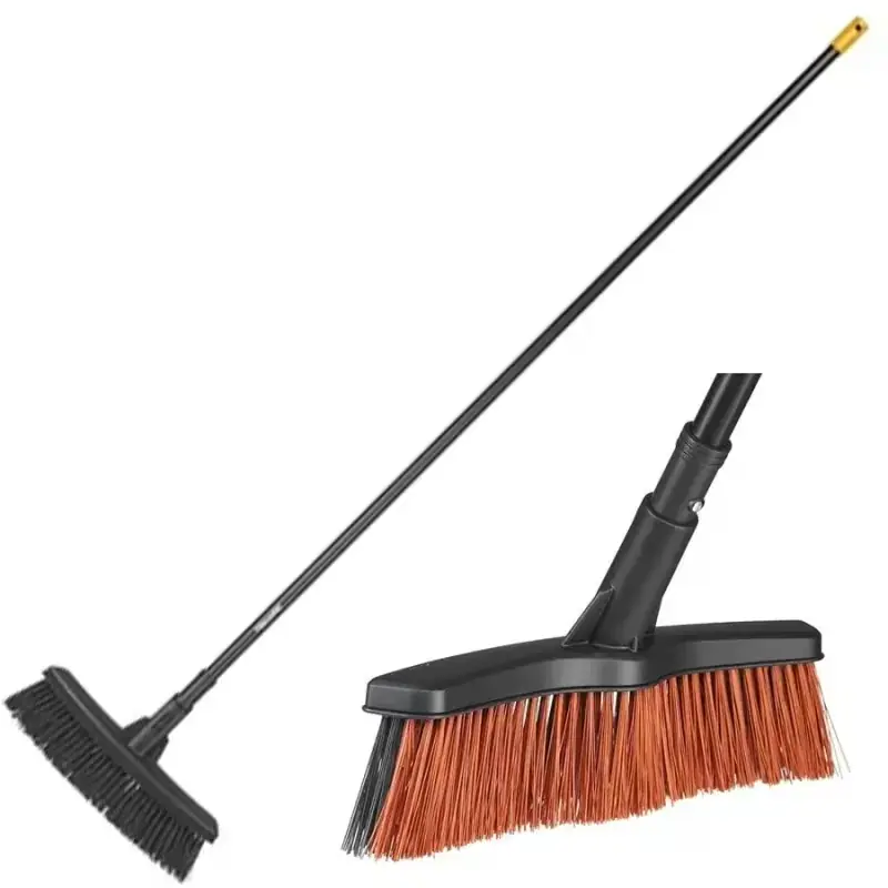 Prijs verlaagd | Fiskars multifunctionele bezem met dubbele borstelharen m code 98221