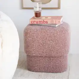 Prijsverlaging | Poef Kelso roze