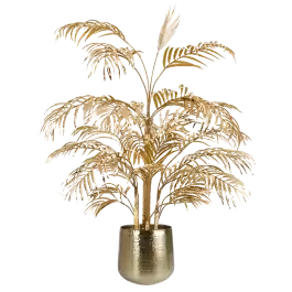 Gouden Areca palm in Metal Gold - kunstplant | Alleen deze week