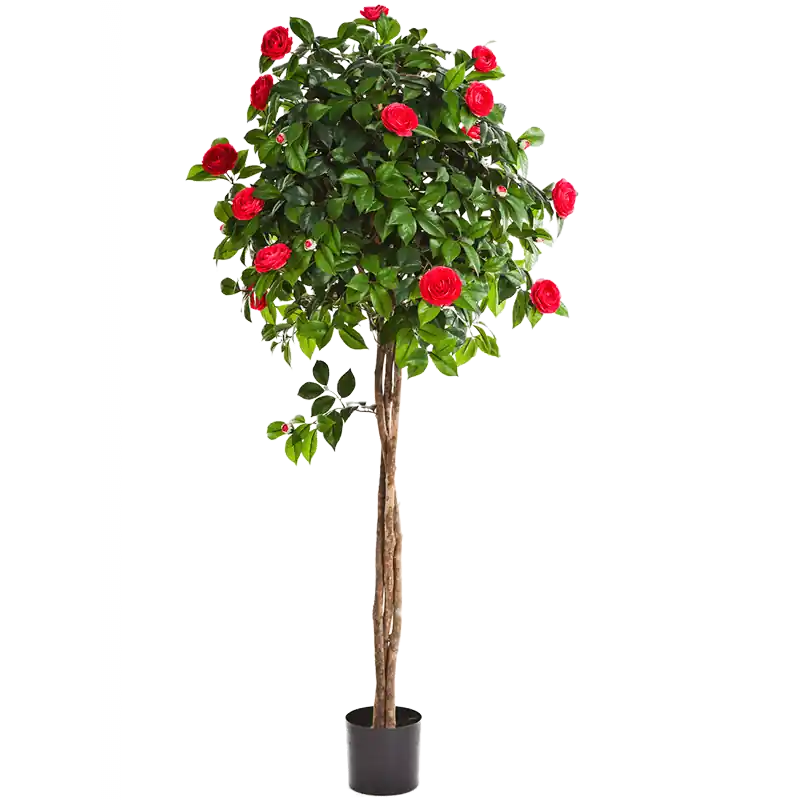 Nog enkele stuks - New Camelia Umbrella Red - kunstplant