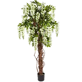 Wisteria wit - kunstplant - Korting