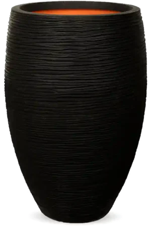 Capi Nature Rib Vase Deluxe Zwart | Bestel vandaag