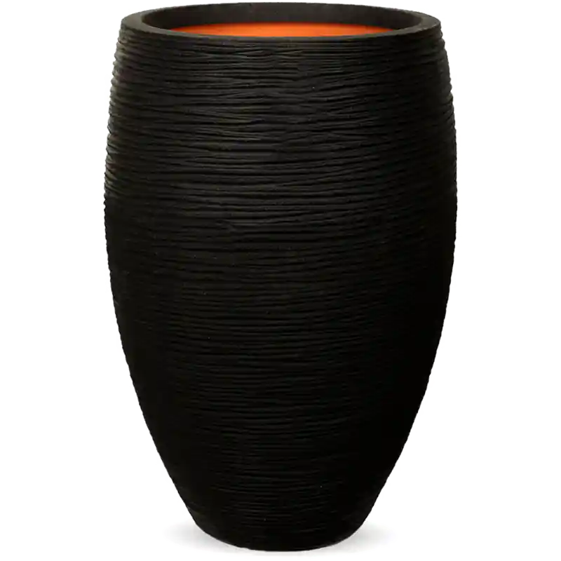 Capi Nature Rib Vase Deluxe Zwart | Bestel vandaag