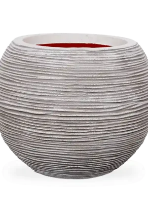 Capi Nature Rib Vase Ball Wit | Zeer goed beoordeeld