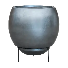 Metallic Globe Ice Blue With Feet | Nieuw in het assortiment