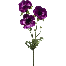 Anemone paars - kunstplant | Eenvoudig retourneren