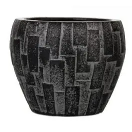 Capi Nature Stone Round Planter zwart | Online kopen