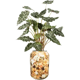 Alocasia in Designed by Lammie Cotton Cream - kunstplant | Vanaf nu beschikbaar