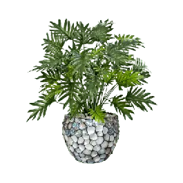 Online bestelbaar | Philodendron in Oceana Pearl Abalone Couple Blauw - kunstplant